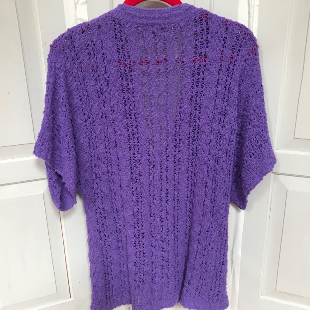 WindiRiver Purple Women's Soft Cardigan Sweater - Picture 13 of 16
